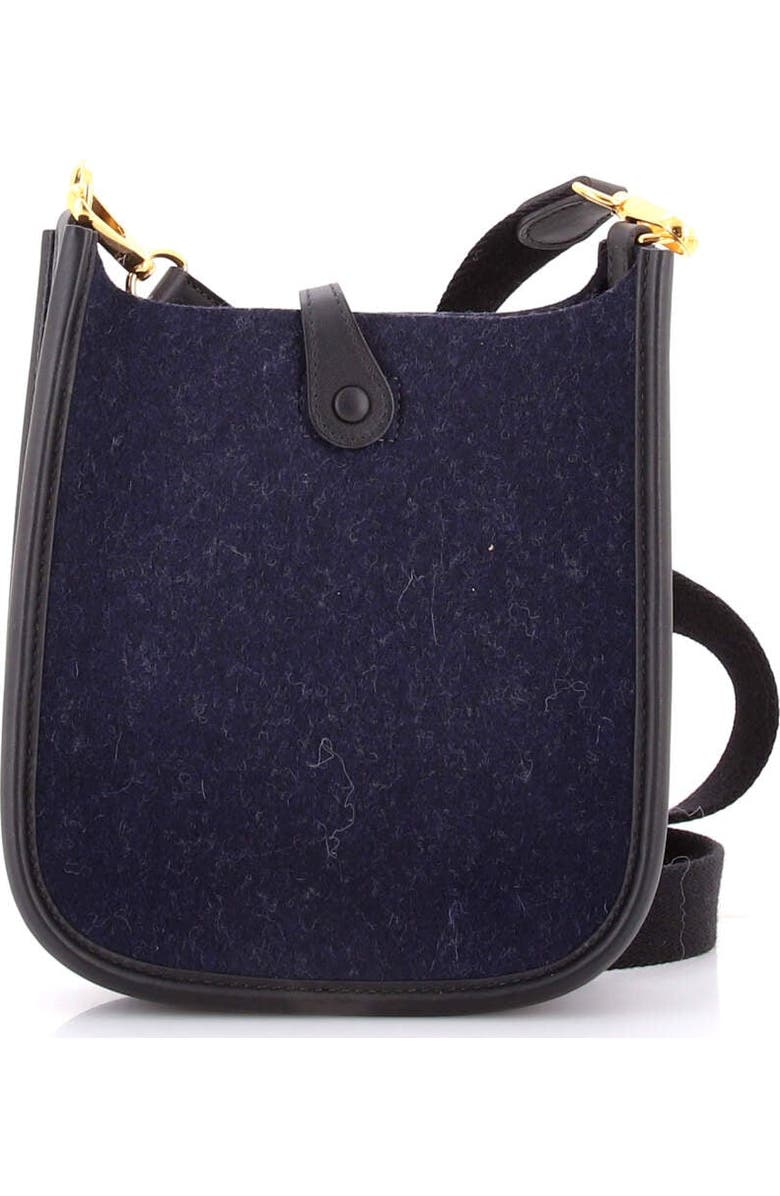 Pre-Owned Hermes Evelyne Bag Gen III Felt TPM, Alternate, color, Bleu Nuit