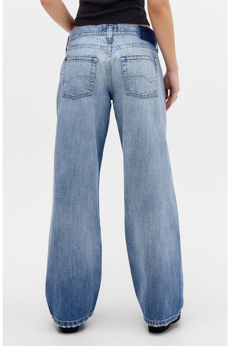 Kayla Gradient Low Rise Wide Leg Jeans, Alternate, color, MID VINTAGE