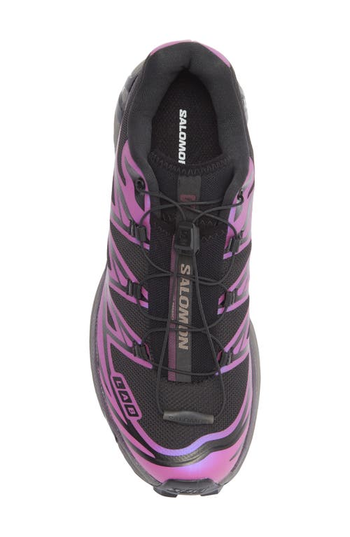 Salomon Gender Inclusive Xt-6 Iridescent Trail Shoe In Black