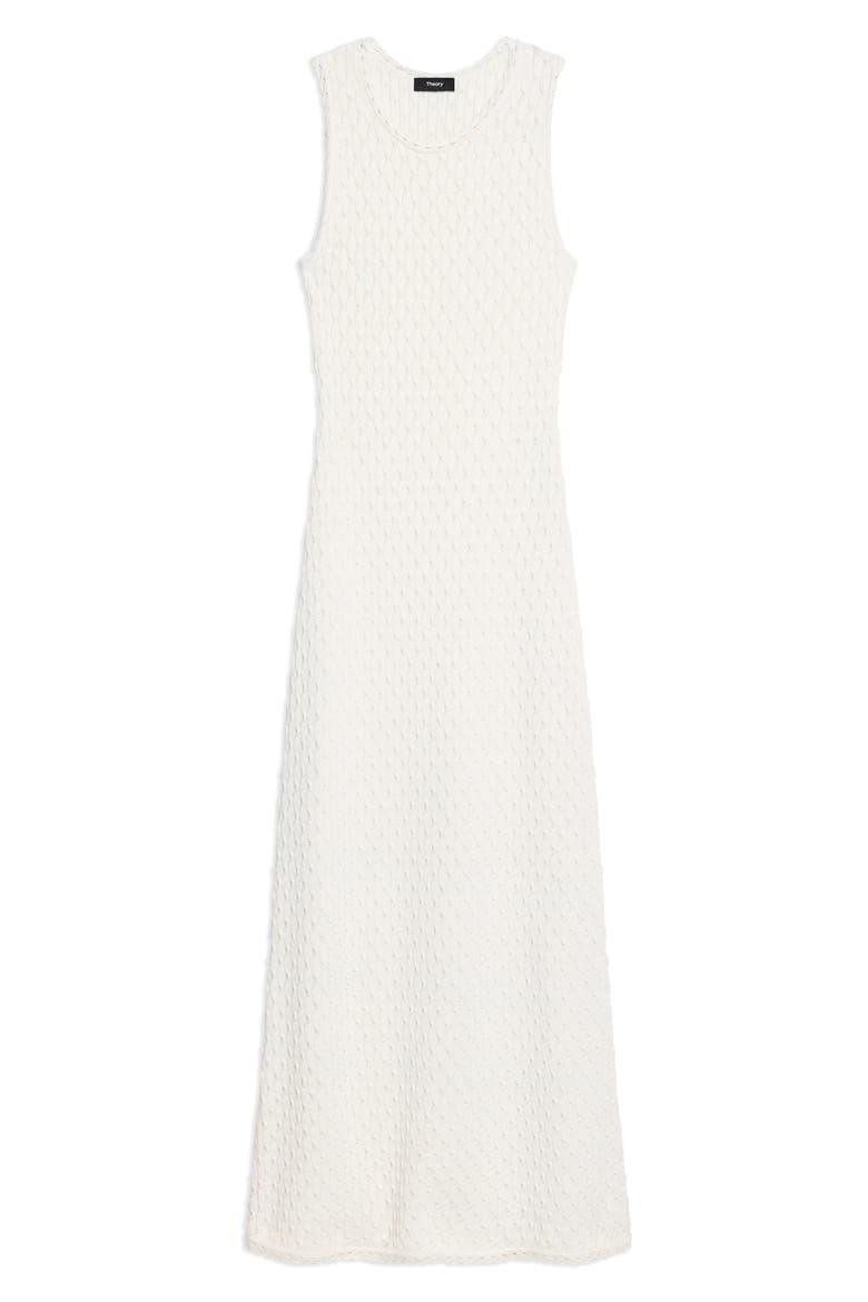 Orchard Texture Sleeveless Organic Cotton Knit Maxi Dress, Alternate, color, IVORY