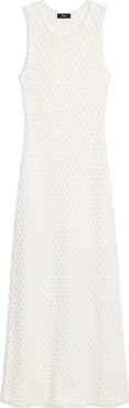Theory Orchard Texture Sleeveless Organic Cotton Knit Maxi Dress