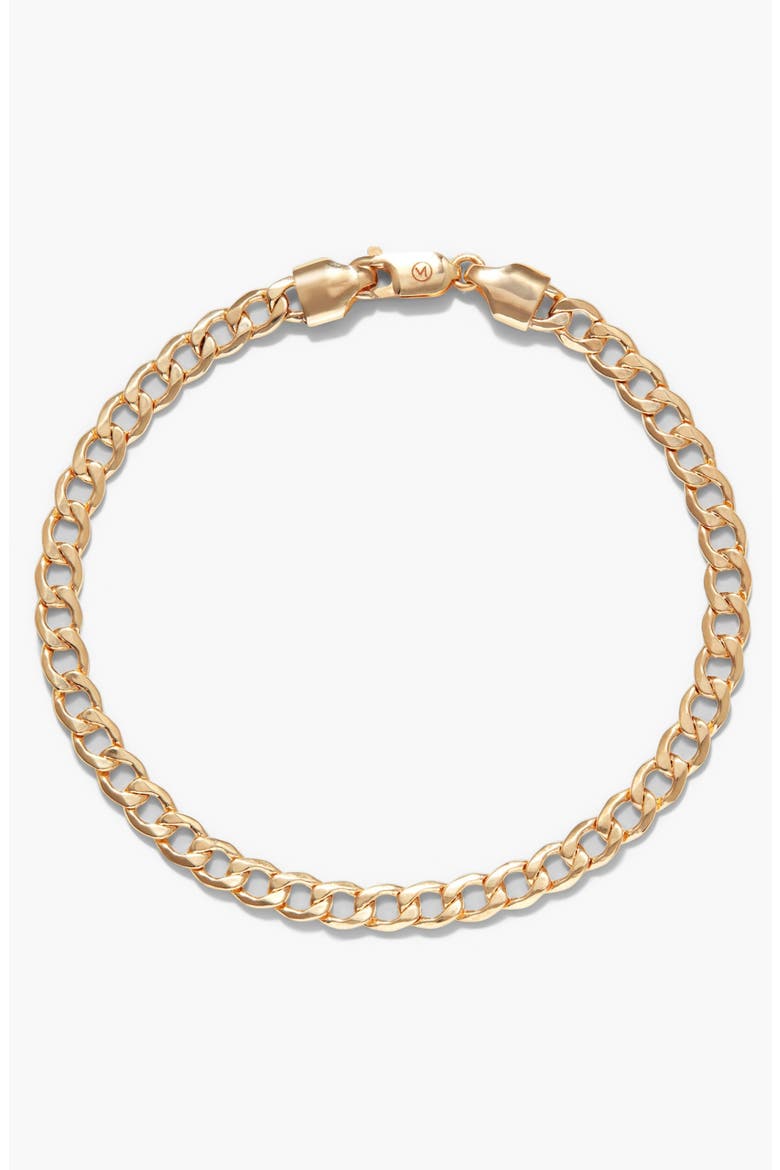Flat Curb Chain Bracelet, Main, color, 14k Yellow Gold