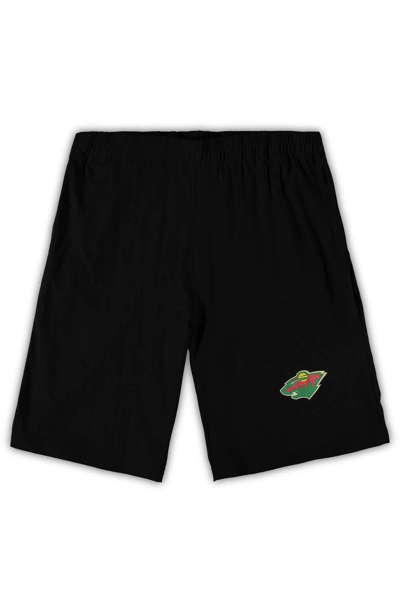 CONCEPTS SPORT Men's Concepts Sport Black/Heathered Charcoal Minnesota Wild Big & Tall T-Shirt & Shorts Sleep Set, Alternate, color, Black