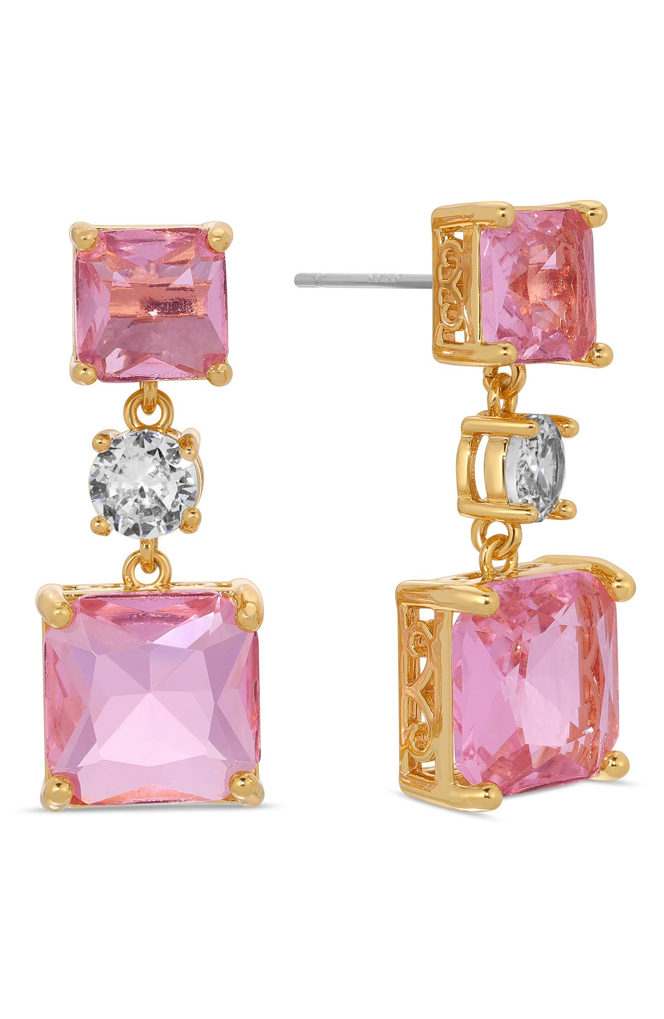 EYE CANDY LOS ANGELES Ariana Cubic Zirconia Drop Earrings