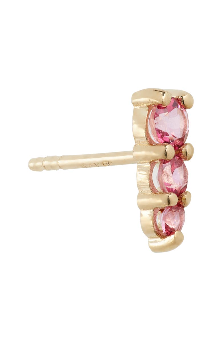 Bony Levy 14K Gold Pink Topaz Stud Earrings, Alternate, color, 14Ky