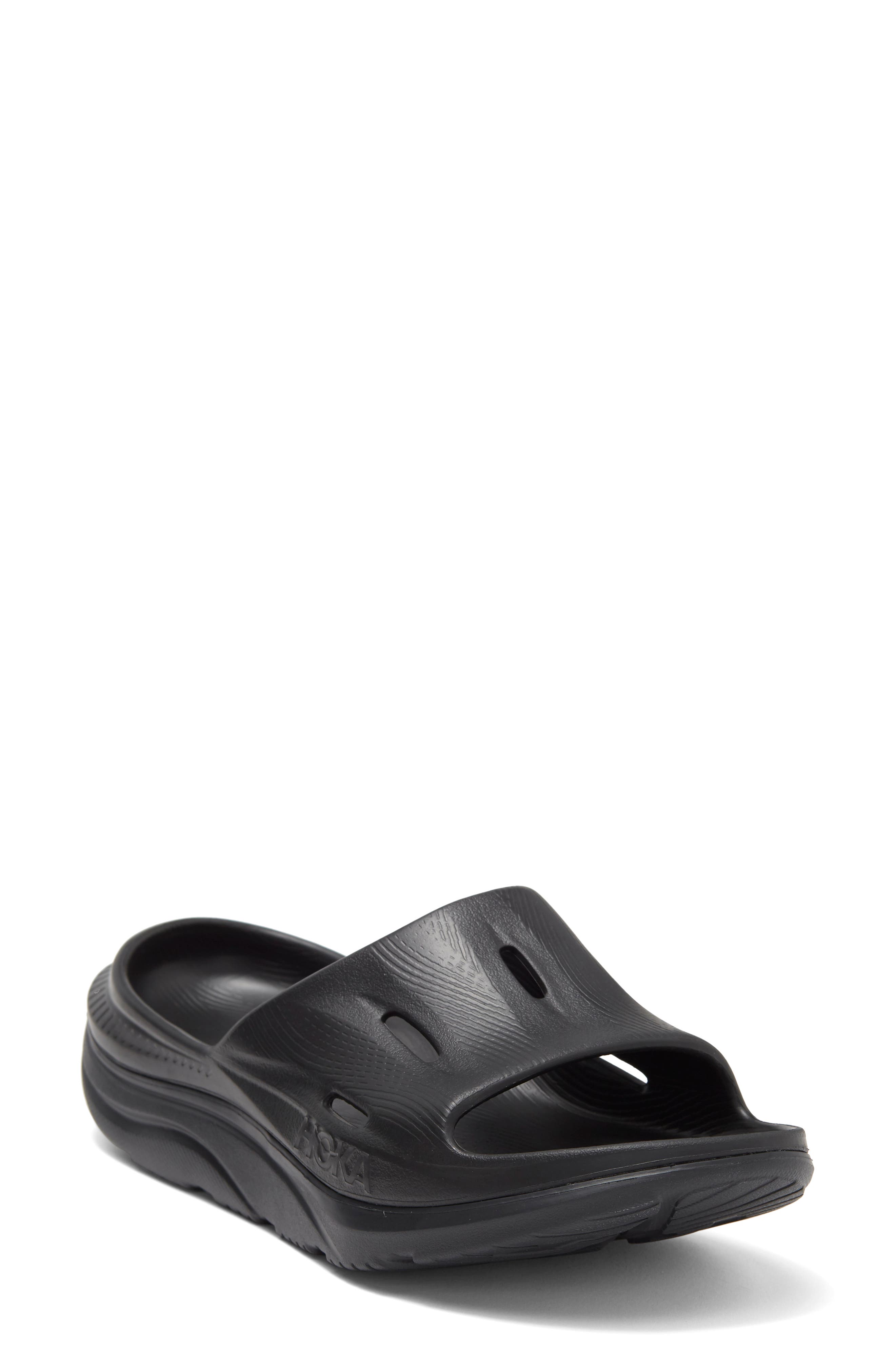 HOKA Gender Inclusive Ora Recovery Slide 3 Sandal, Main, color, Black/ Black