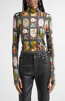 Delaina Enchanted Tarot Mock Neck Jersey Top