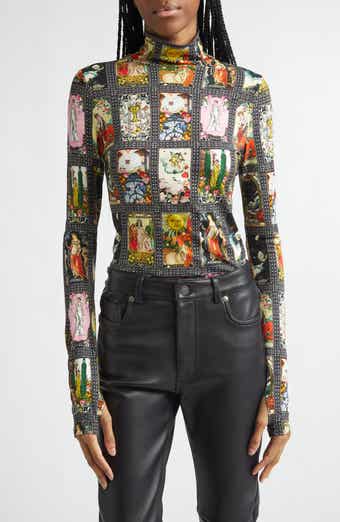 Delaina Enchanted Tarot Mock Neck Jersey Top