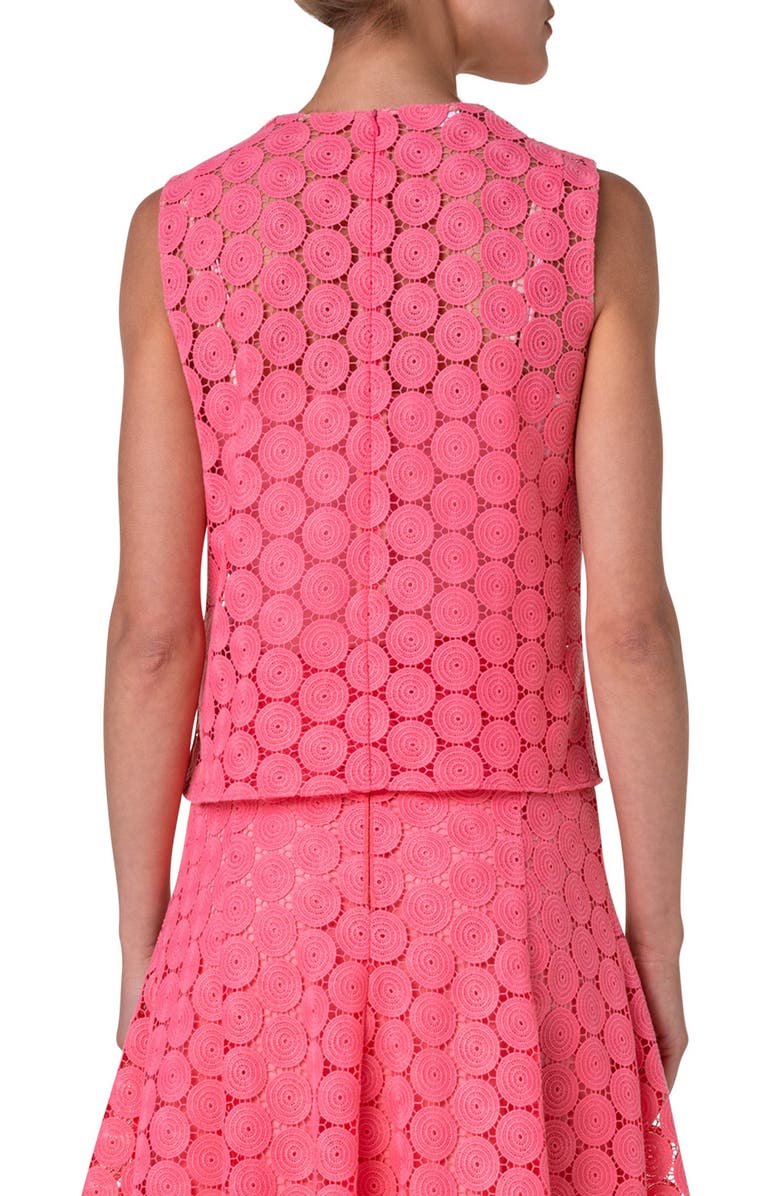 Akris punto Dot Guipure Lace Sleeveless Top, Alternate, color, 