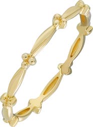 Bony Levy 14K Gold Bead Station Stackable Ring