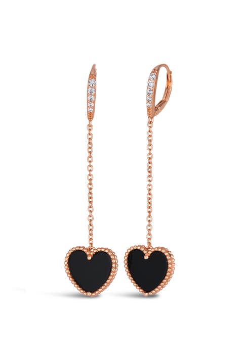 House of Cards 07 Dangle Heart Earrings