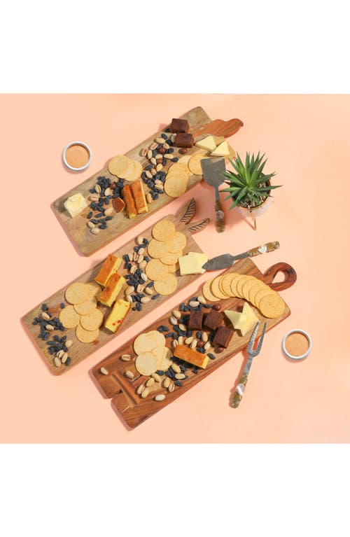 Tiramisu 4-piece Wood Charcuterie Board Set In Brown