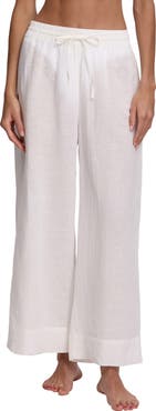 Polo Ralph Lauren Wide Leg Linen & Cotton Cover-Up Drawstring Pants