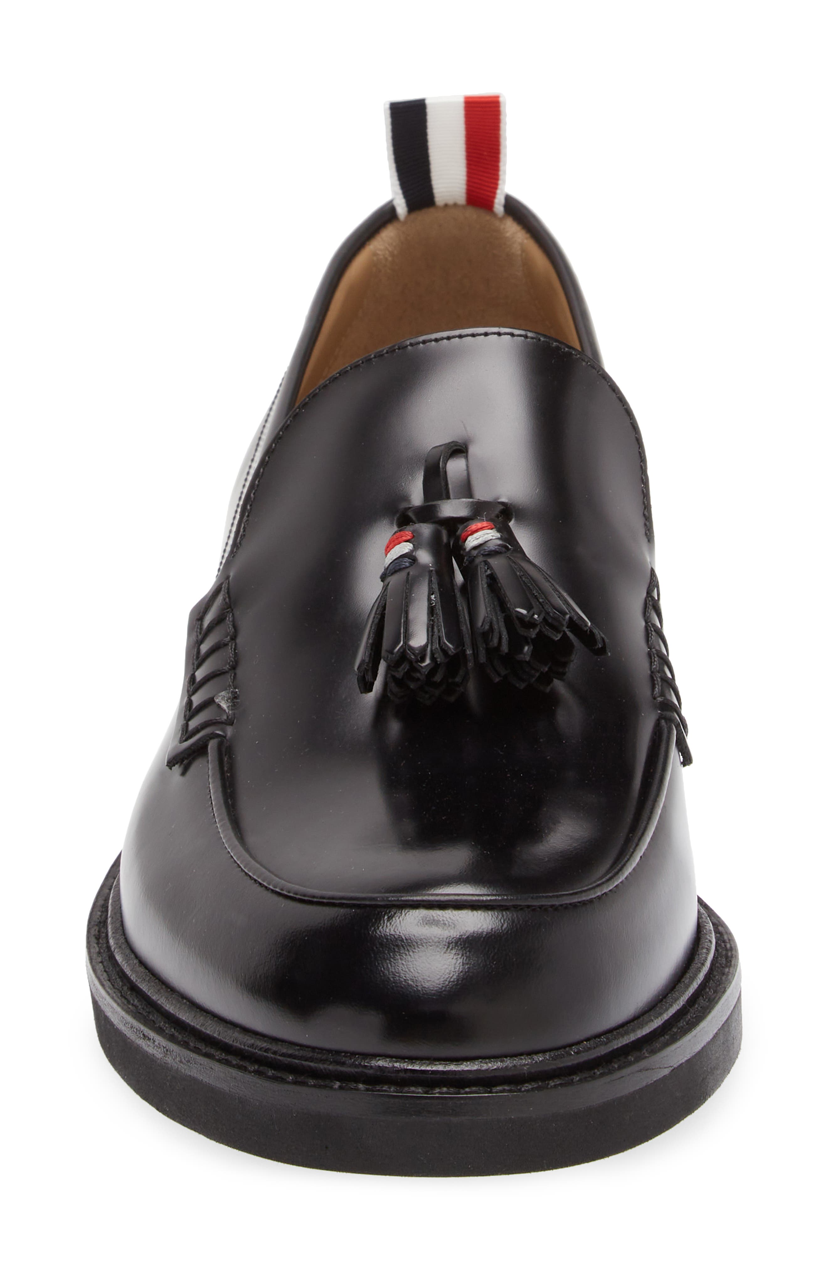 Thom Browne Tassel Apron Toe Loafer, Alternate, color, Black
