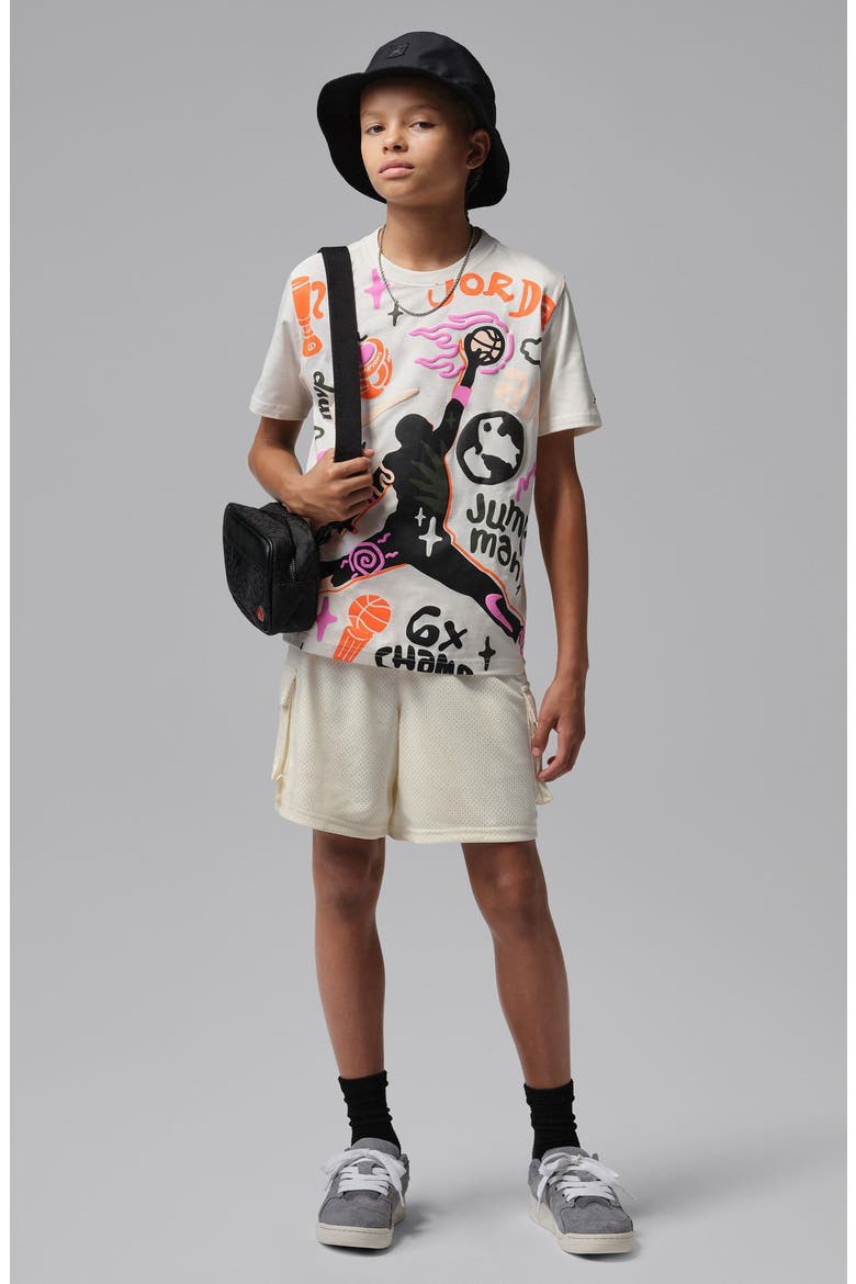 Kids' Festival Cargo Shorts, Alternate, color, PALE IVORY