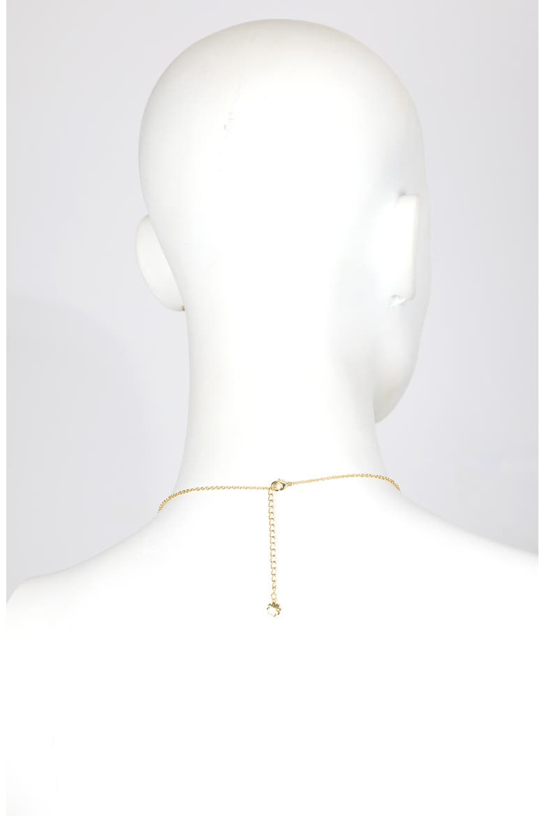 Mother-of-Pearl Mary Pavé Cubic Zirconia Medallion Pendant Necklace, Alternate, color, GOLD