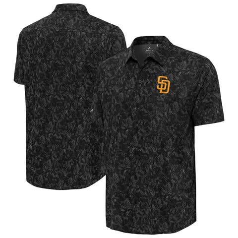 Men
s Antigua Black San Diego Padres Lush Button-Up Shirt