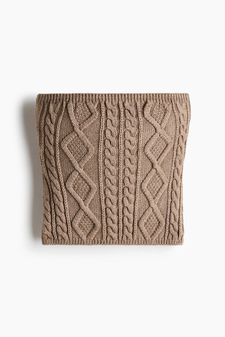 Cable-knit Tube Top, Alternate, color, Taupe