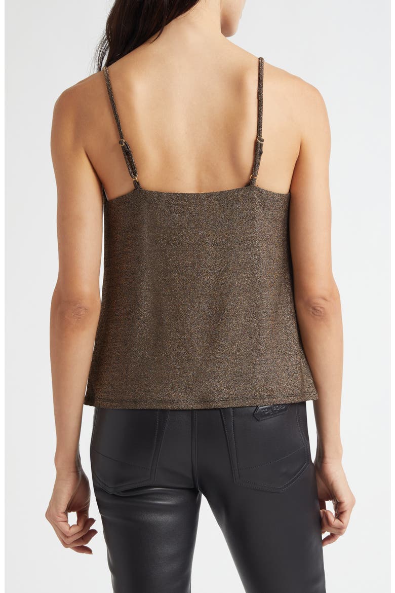 Carla Metallic Cowl Neck Camisole, Alternate, color, GOLD KNIT