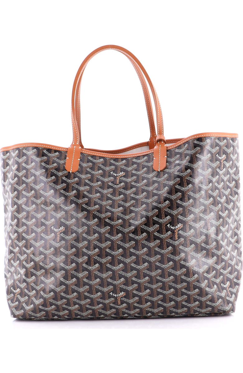 Pre-Owned Goyard Saint Louis Tote Coated Canvas PM, Main, color, Brown