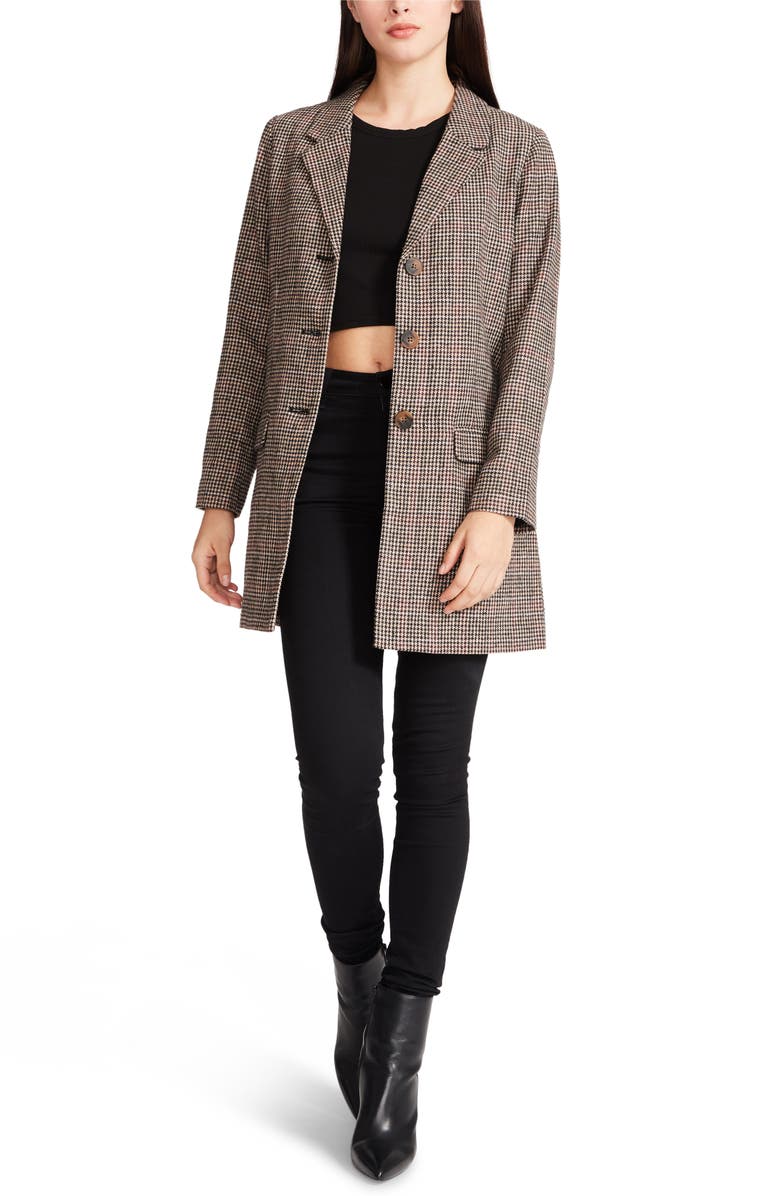 BB Dakota by Steve Madden Check You Out Coat, Alternate, color, 