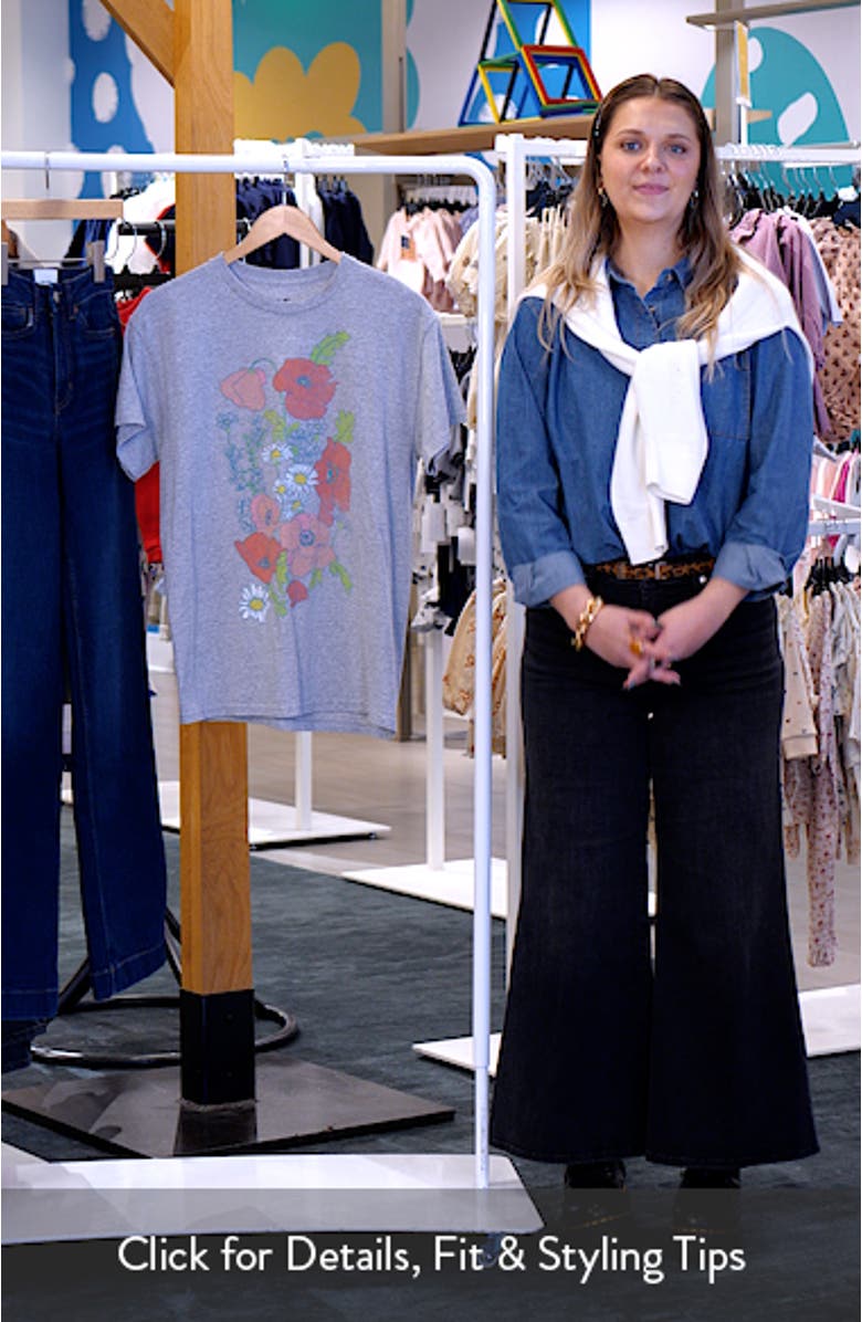 Flowers Cotton Graphic T-Shirt, sales video thumbnail