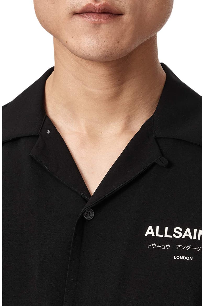 Underground Logo Graphic Camp Shirt, Alternate, color, BLACK
