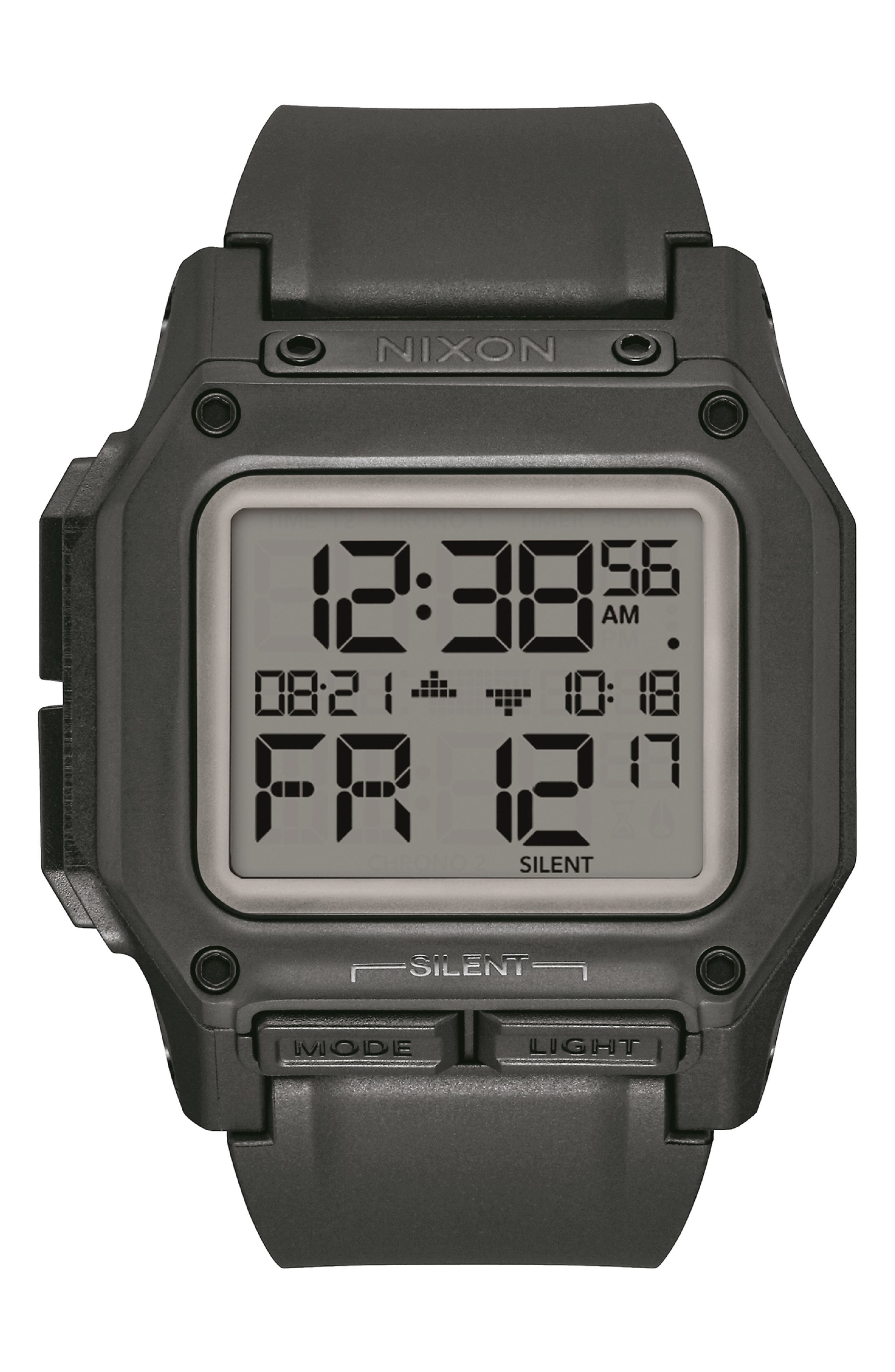 Nixon Regulus Digital Watch, 46mm in Black/grey 