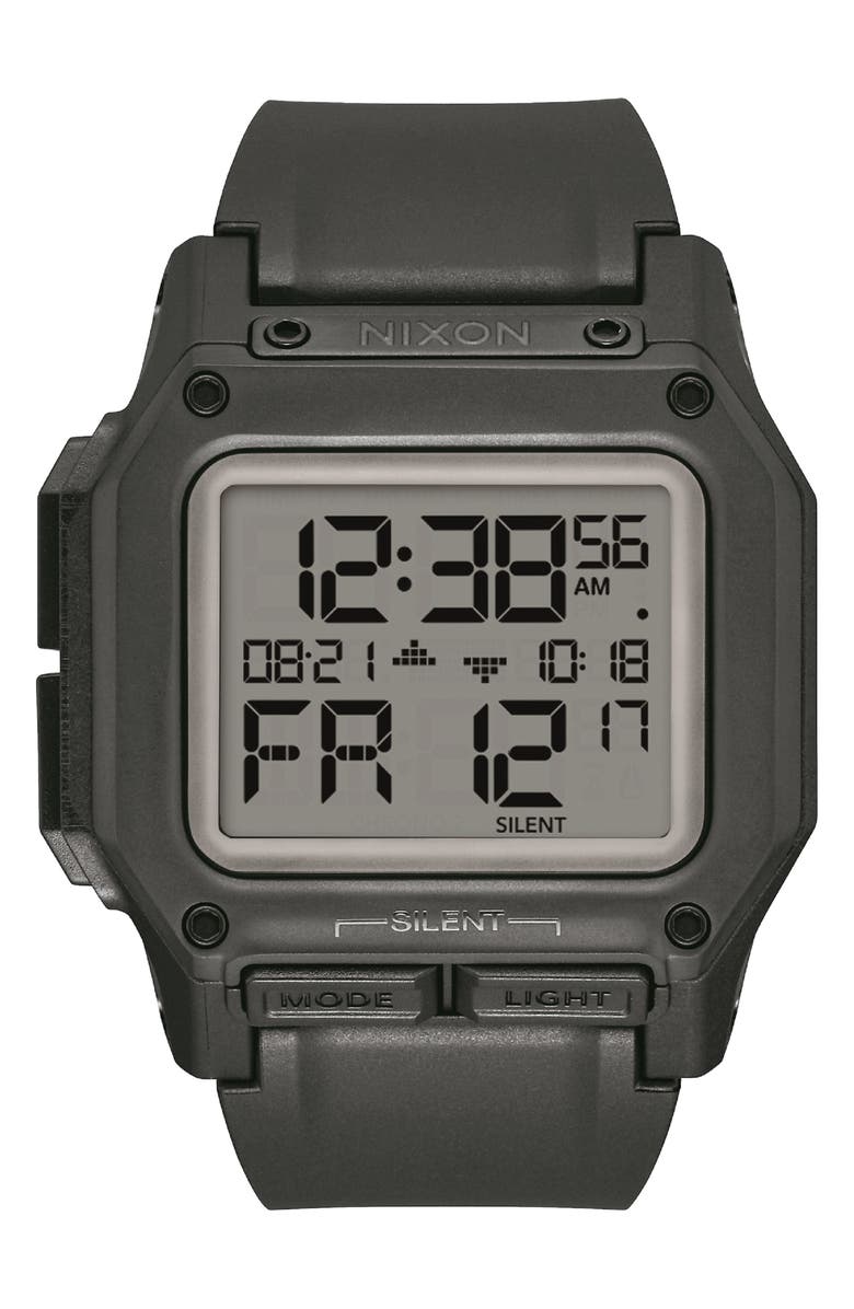 Nixon Regulus Digital Watch, 46mm, Main, color, Black/Grey