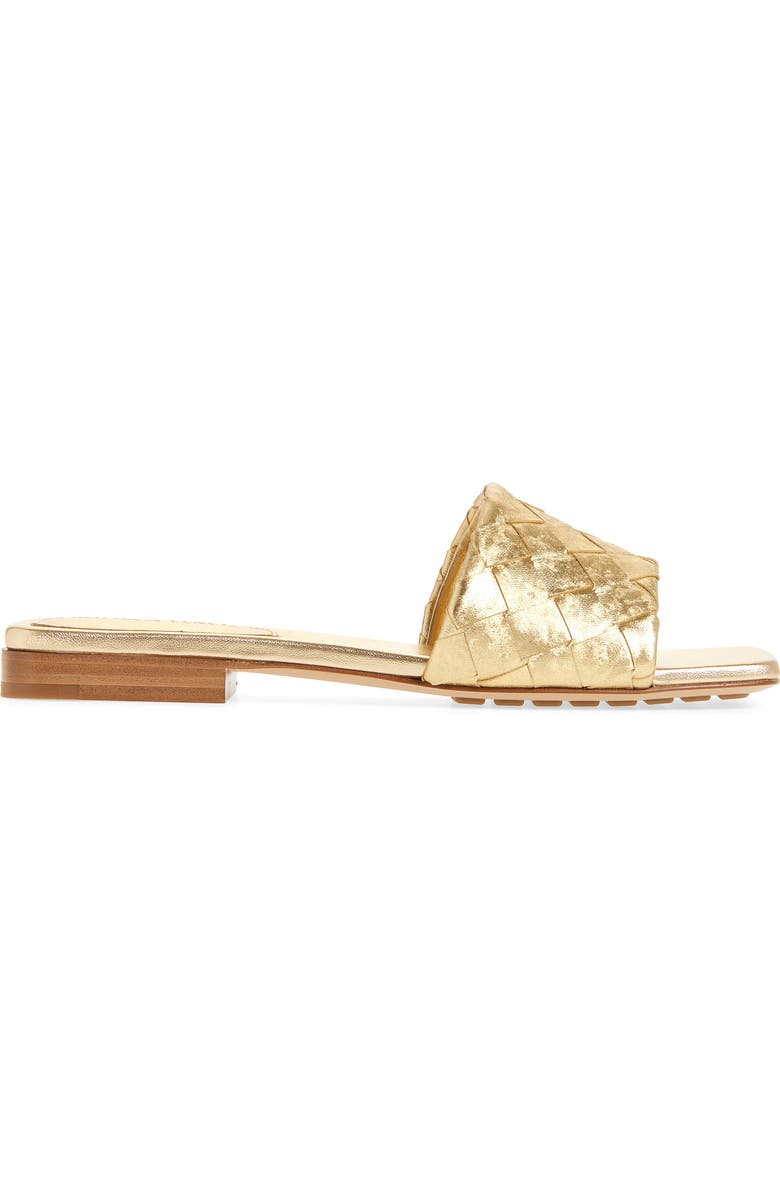 Bottega Veneta Parco Intrecciato Slide Sandal, Alternate, color, 8472 Gold