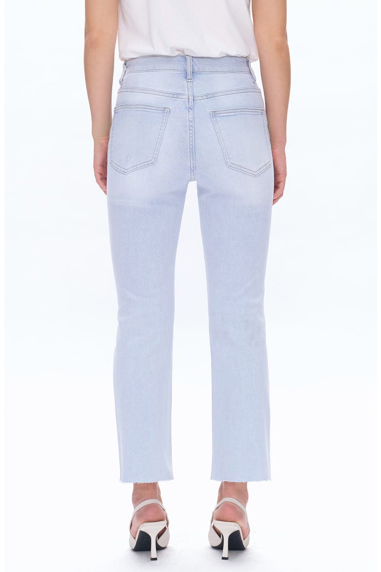 Raw Hem Ripped High Waist Straight Leg Jeans, Alternate, color, SKY BLUE