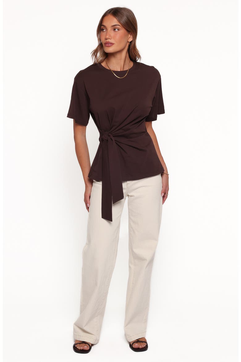 Devina Knot T-Shirt, Alternate, color, BROWN