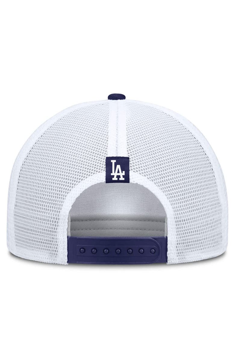 Nike Men's Nike  Khaki/Royal Los Angeles Dodgers Rise A-Frame Trucker Adjustable Hat, Alternate, color, Khaki