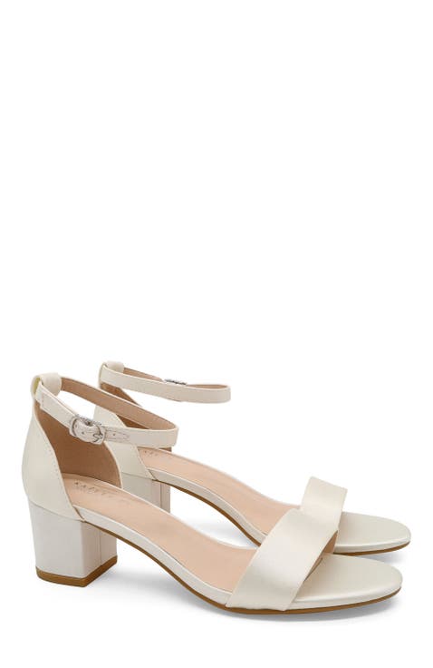 Naomi Satin Block Heel  Sandals