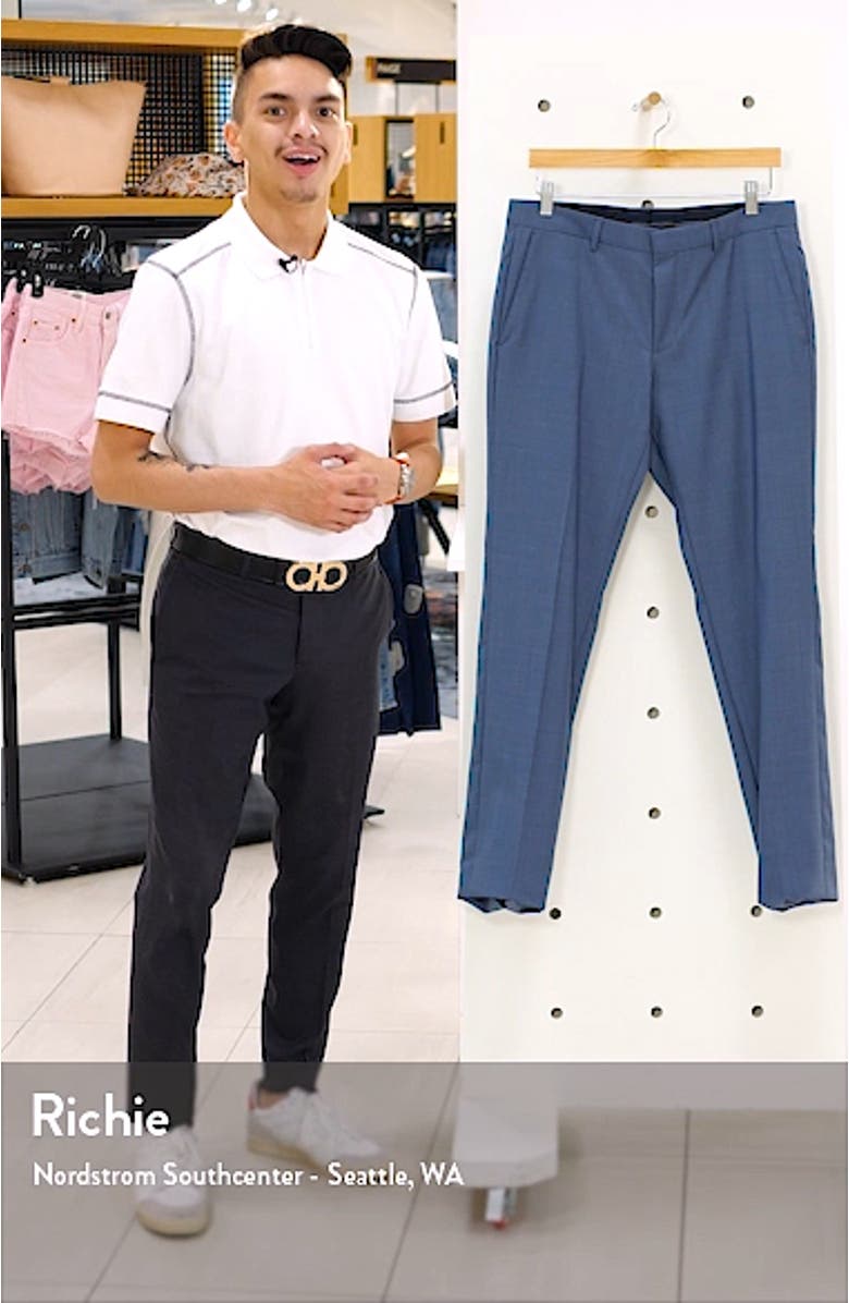 Genesis Slim Fit Flat Front Wool Dress Pants, sales video thumbnail