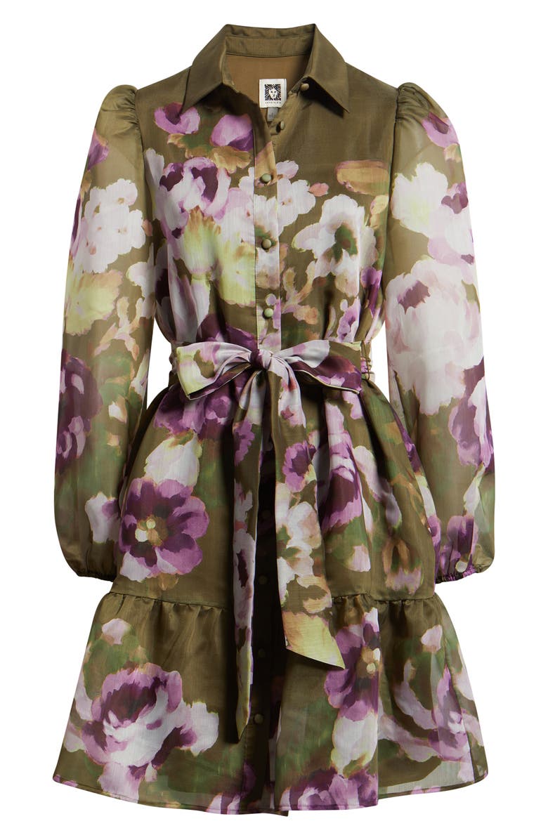Anne Klein Tiered Chiffon Shirt Dress, Alternate, color,