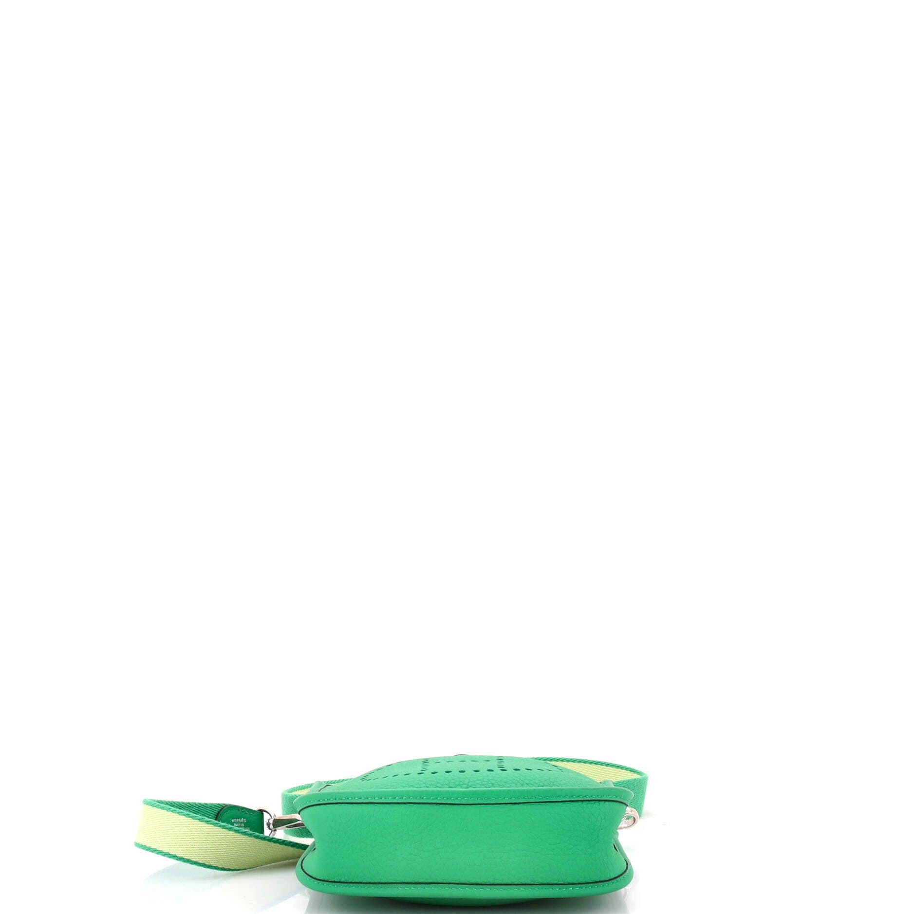 Pre-Owned Hermes Evelyne Bag Gen III Clemence TPM, Alternate, color, Green