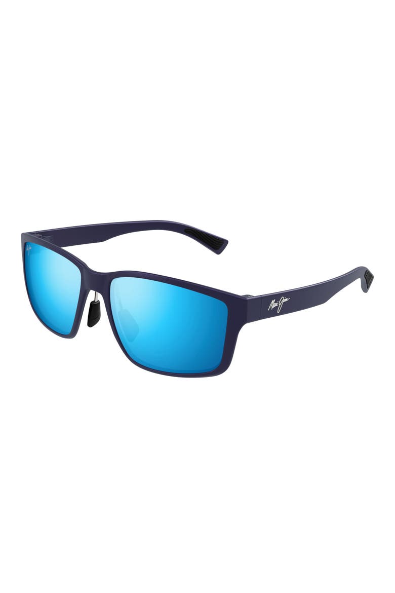 Walewaha 55mm PolarizedPlus2® Rectangular Sunglasses, Alternate, color, BLUE