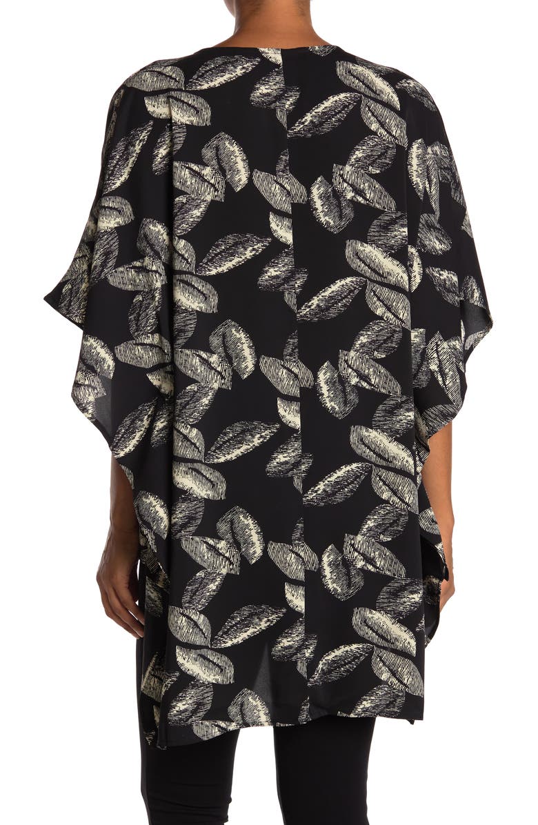 PATRIZIA LUCA Feather Print Top, Alternate, color, Black/ White