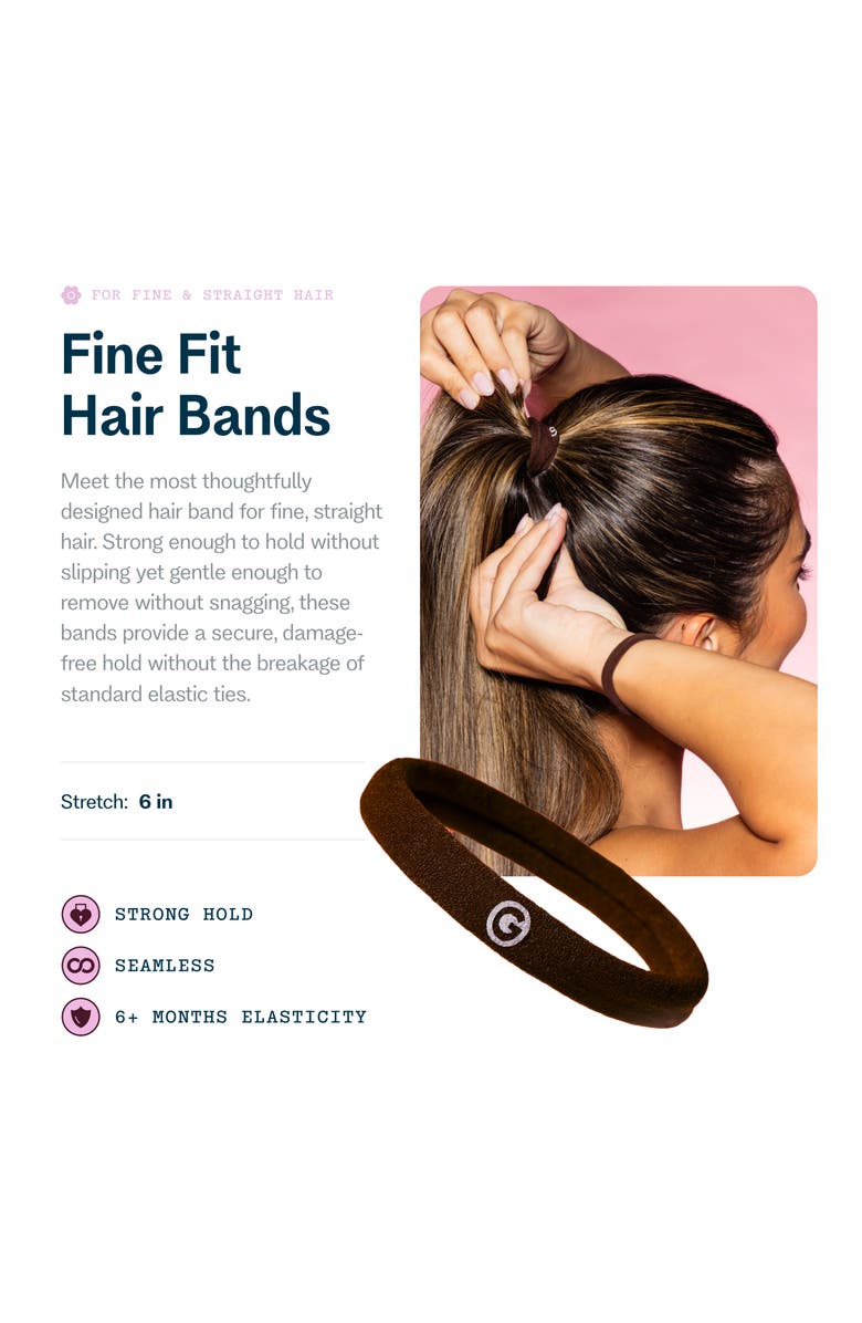 Gimme Beauty Fine Fit Hair Bands, Alternate, color, Dark Brown