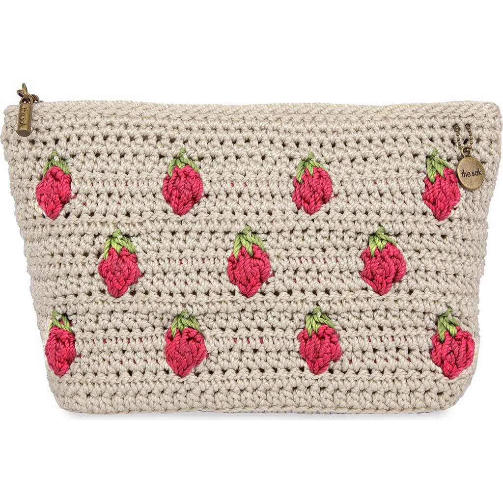 The Sak Essential Medium Pouch In Natural Strawberries