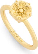 COACH Tea Rose Prong Band Ring