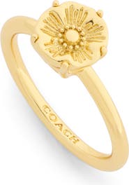 COACH Tea Rose Prong Band Ring