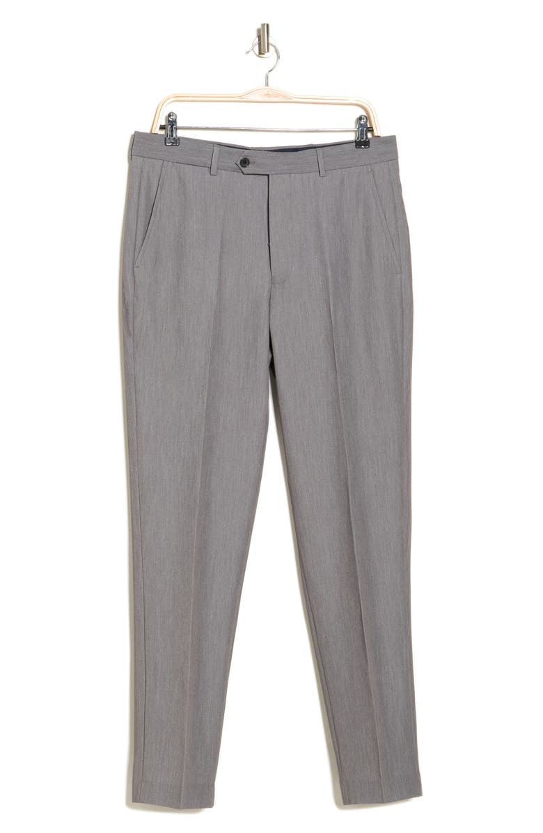 Nautica Flat Front Solid Trousers, Alternate, color, Light Gray