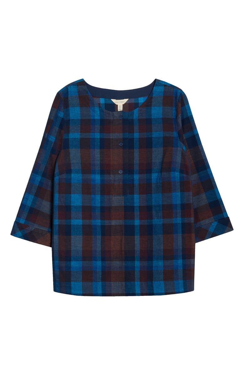 Seasalt Cornwall Tithonia Plaid Organic Cotton Corduroy Top, Alternate, color, Honesty Sea Cave