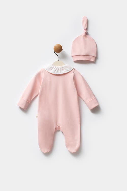 Moi Noi Swan One-piece Set In Pink
