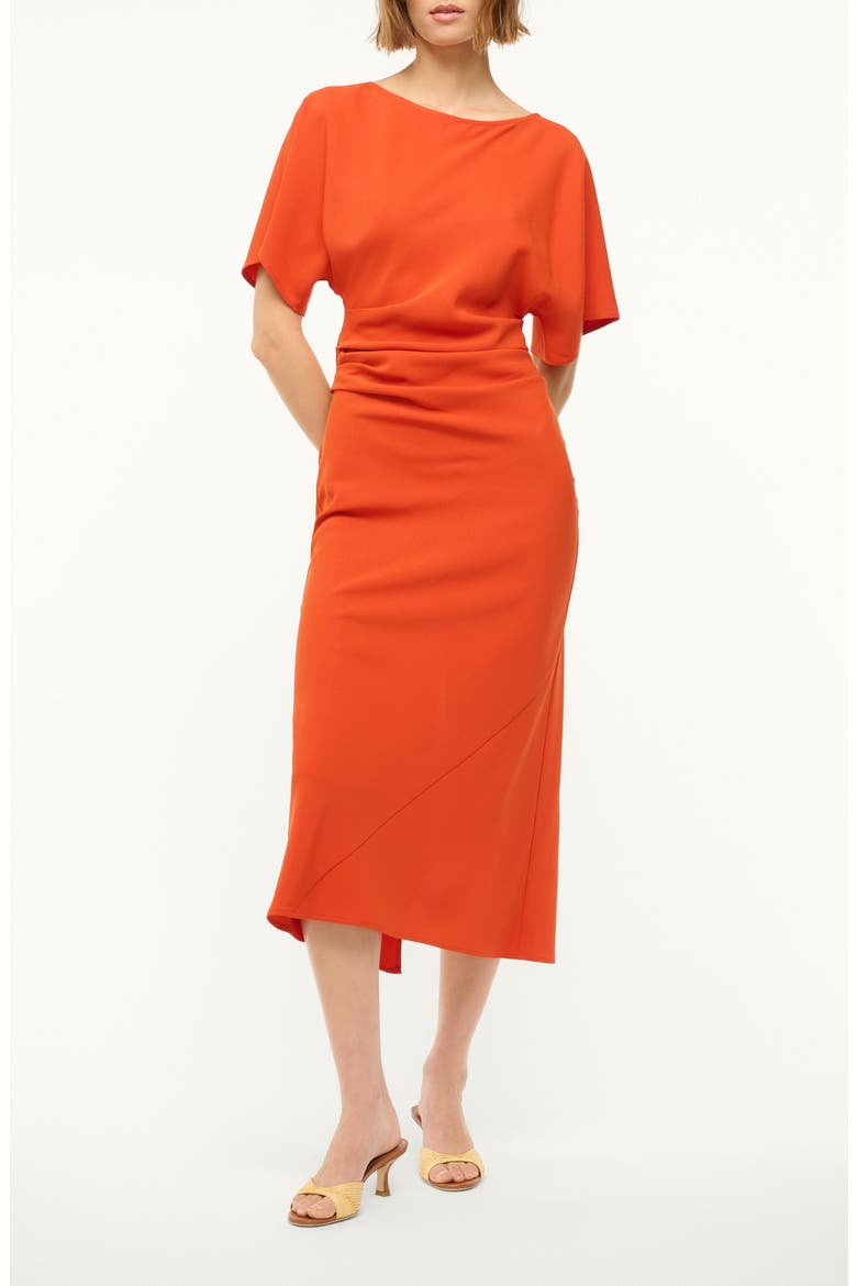 Amelie Midi Dress, Main, color, CAYENNE