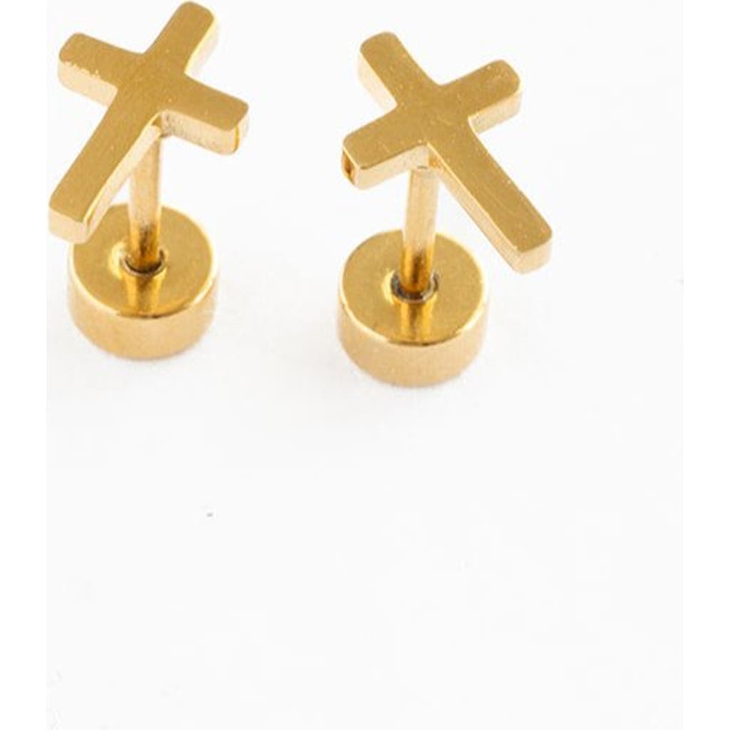 Pip Pop Cross Stud Earrings