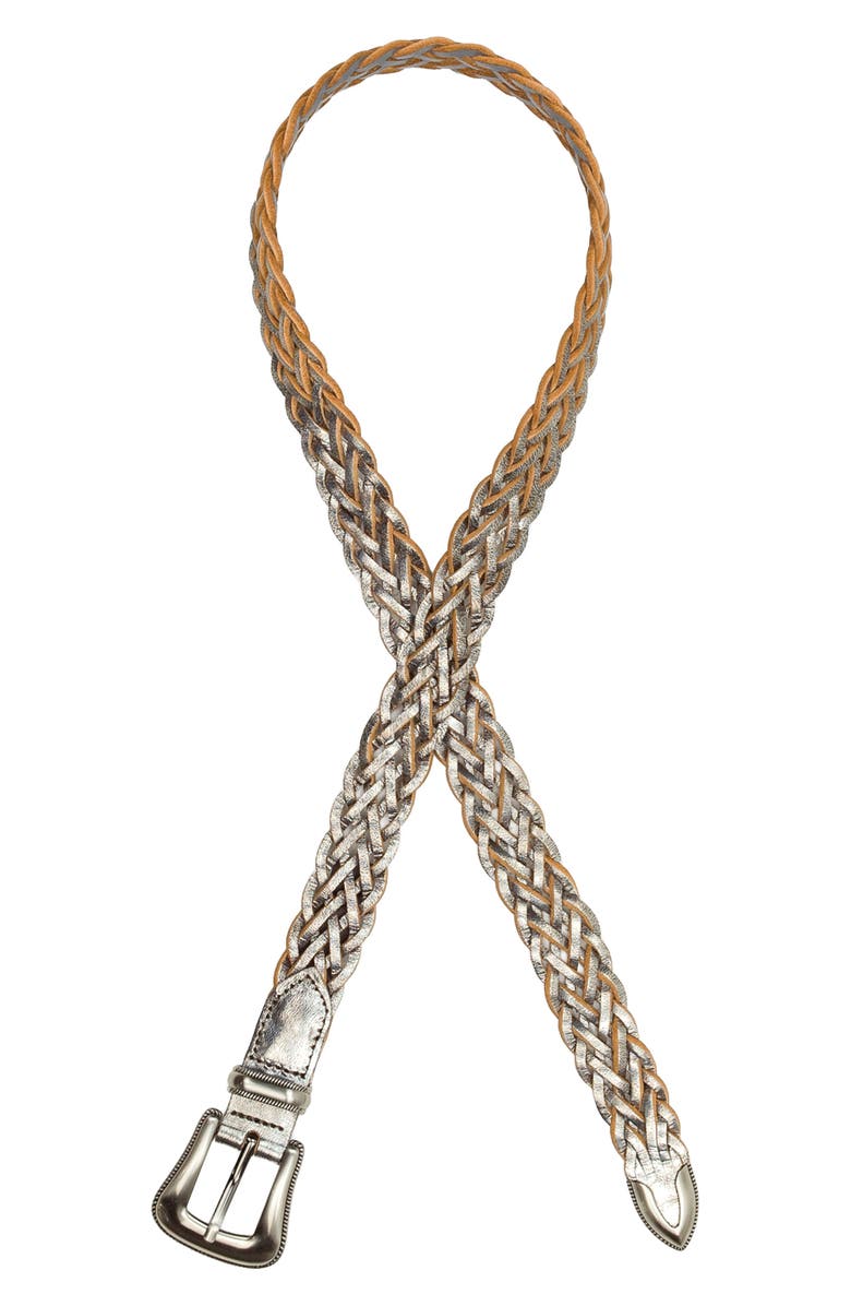Patricia Nash Townsend Braided Metal Tipped Belt, Alternate, color, 