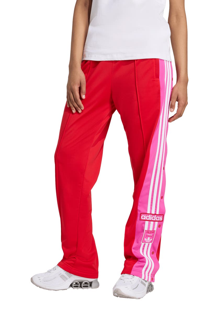 adidas Adibreak Recycled Polyester Track Pants, Main, color, Scarlet/ Semi Lucid Fuchsia
